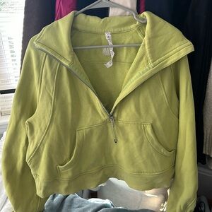 Lululemon scuba jacket in the wasabi color